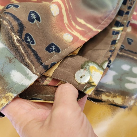 2/100🥑Made in 🇨🇦 Jessica Muted Multicolor 90s/Y2K Wrap Skirt Midi /Maxi Skirt - Picture 12 of 16